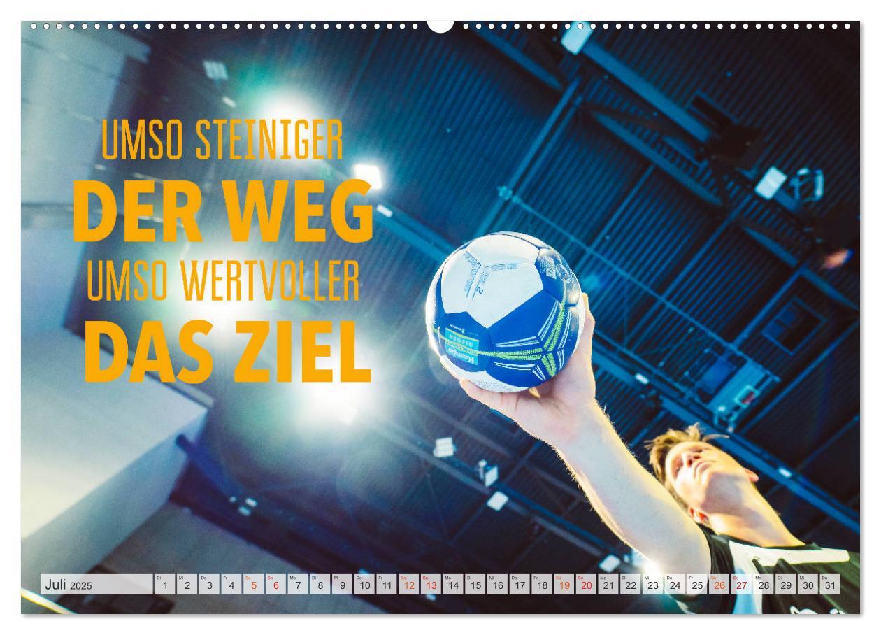 Bild: 9783435116867 | Positive Gedanken - Motivation und Handball (Wandkalender 2025 DIN...