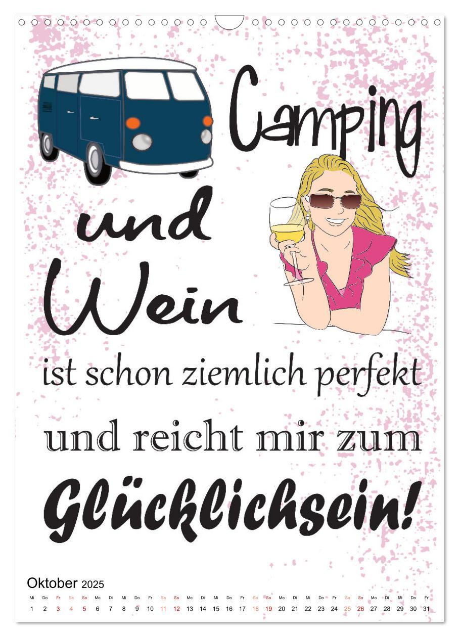 Bild: 9783435889563 | CampingSprüche (Wandkalender 2025 DIN A3 hoch), CALVENDO...