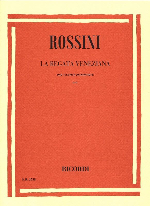 Cover: 9790041825588 | La Regata Veneziana | Soprano/Tenore | Gioachino Rossini | Buch | 1984