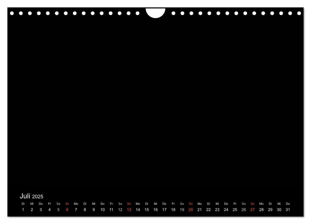 Bild: 9783435839414 | Bastelkalender - Schwarz (Wandkalender 2025 DIN A4 quer), CALVENDO...