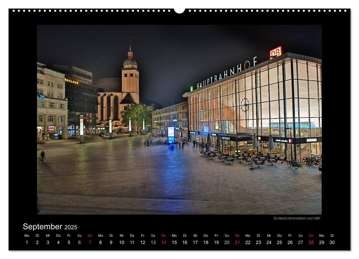 Bild: 9783435779611 | Köln ¿ Nachts 2025 (hochwertiger Premium Wandkalender 2025 DIN A2...