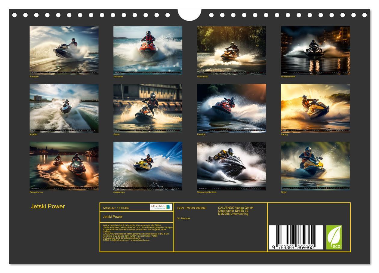 Bild: 9783383869860 | Jetski Power (Wandkalender 2025 DIN A4 quer), CALVENDO Monatskalender