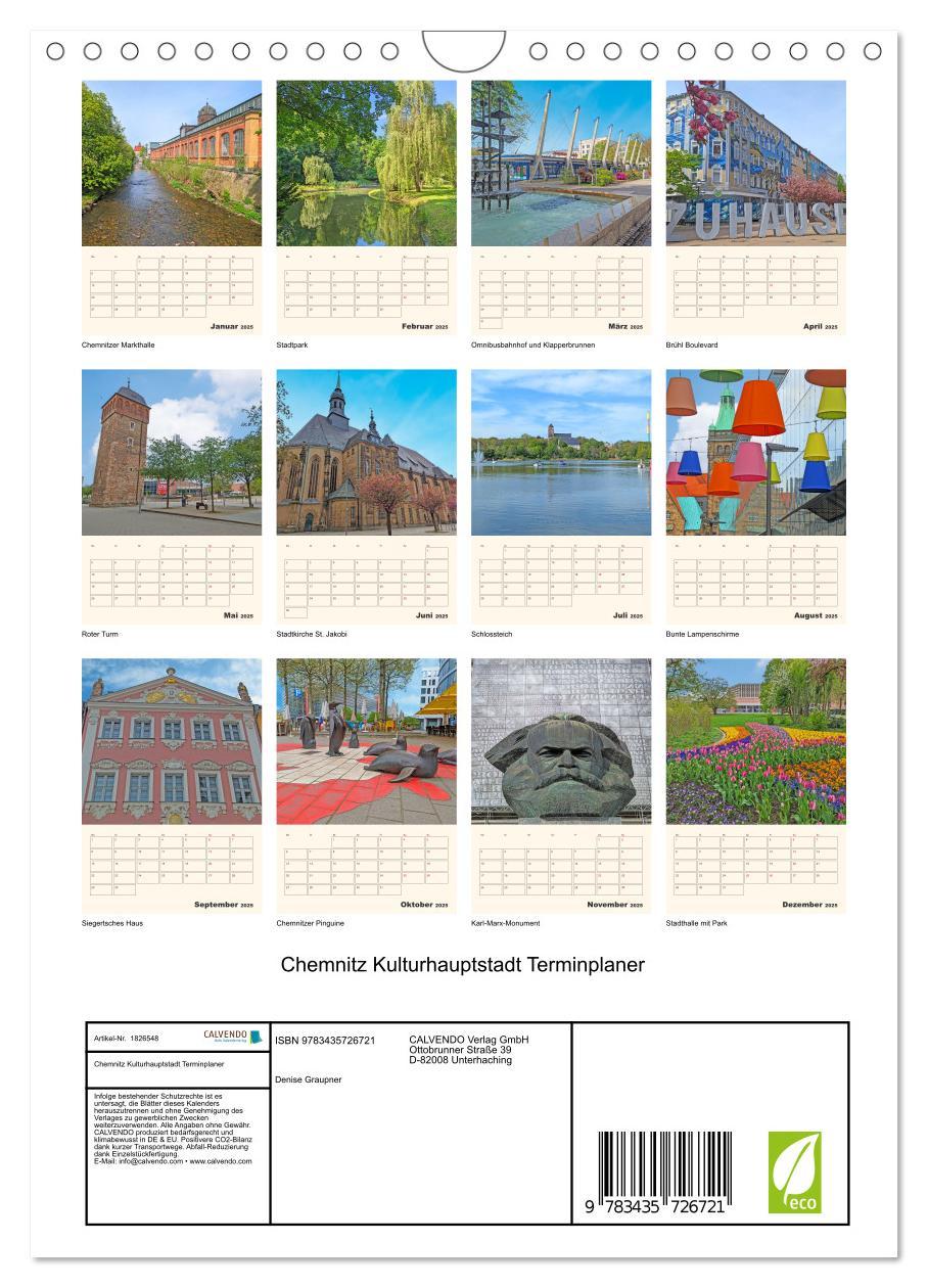 Bild: 9783435726721 | Chemnitz Kulturhauptstadt Terminplaner (Wandkalender 2025 DIN A4...