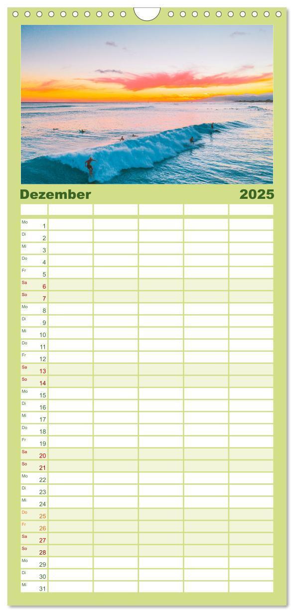 Bild: 9783457094136 | Familienplaner 2025 - Hawaii Traumziel mit 5 Spalten (Wandkalender,...