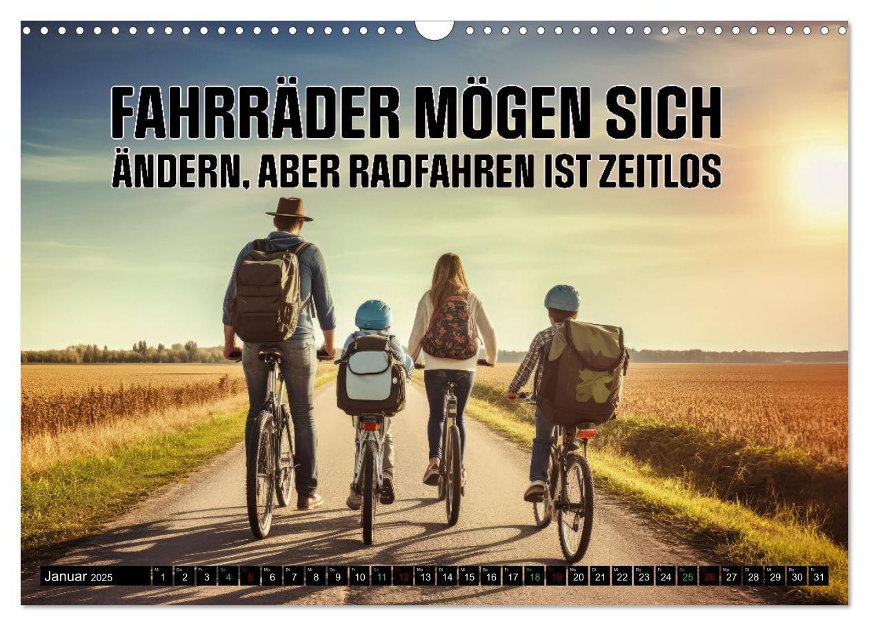 Bild: 9783383792595 | Faszination Fahrrad - coole Sprüche (Wandkalender 2025 DIN A3...