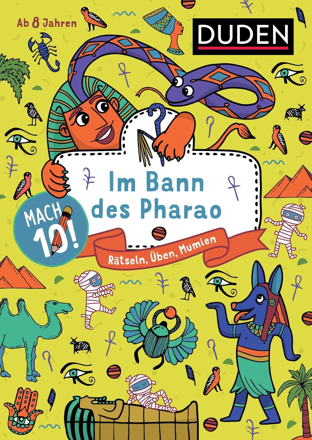 Cover: 9783411762200 | Mach 10! Im Bann des Pharao - ab 8 Jahren | Rätseln, Üben, Mumien