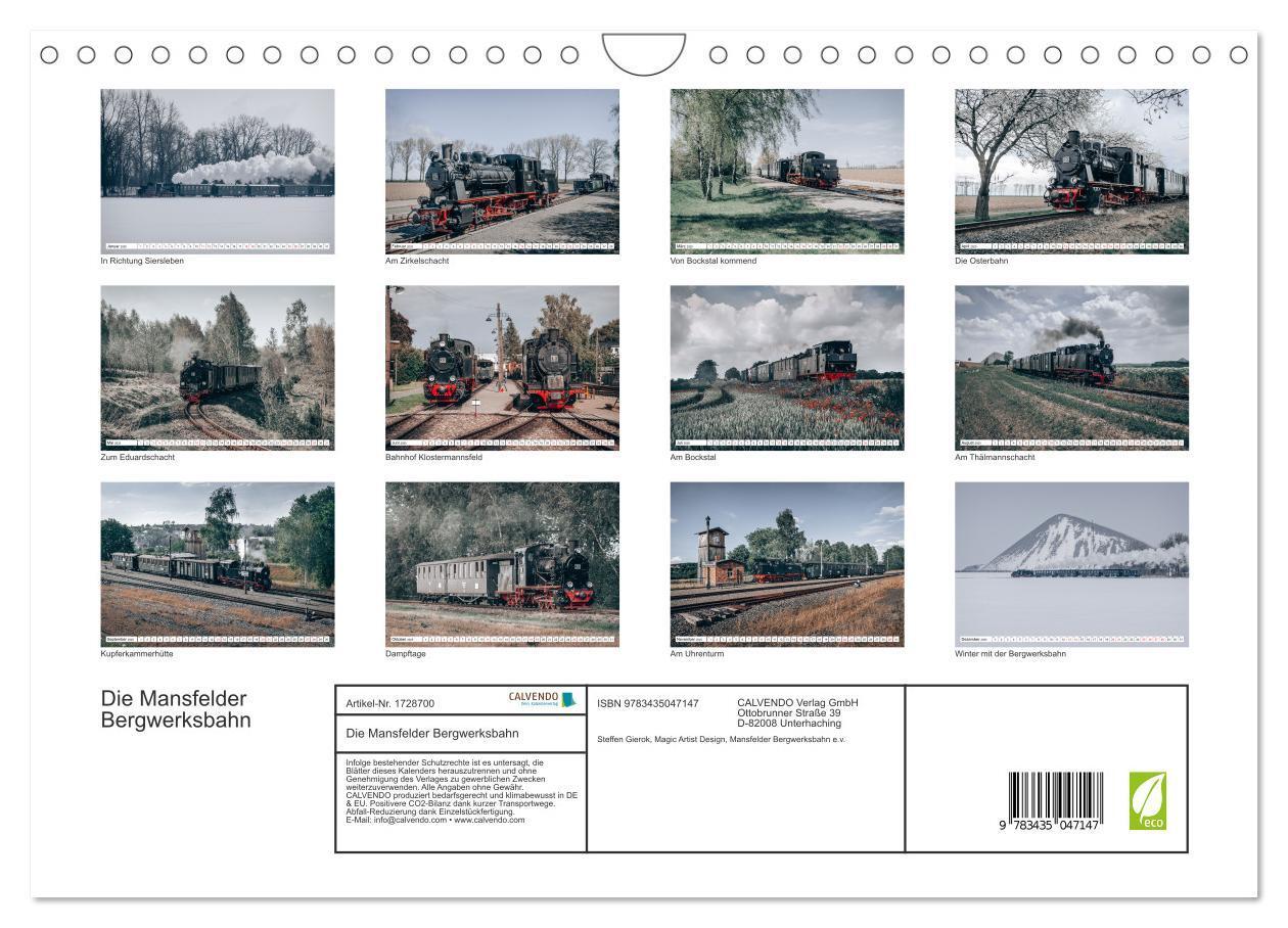 Bild: 9783435047147 | Die Mansfelder Bergwerksbahn (Wandkalender 2025 DIN A4 quer),...