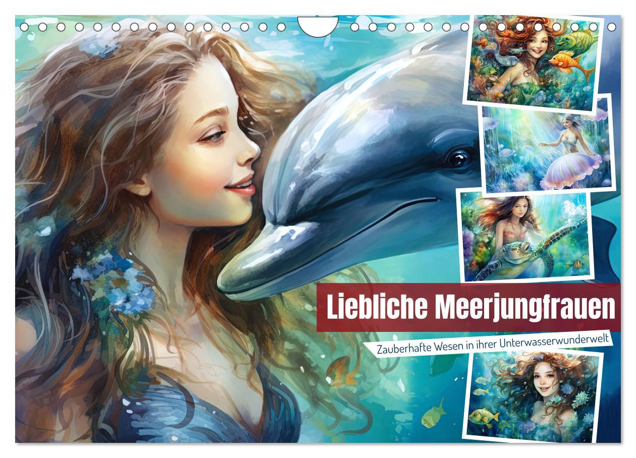 Cover: 9783383857997 | Liebliche Meerjungfrauen (Wandkalender 2025 DIN A4 quer), CALVENDO...