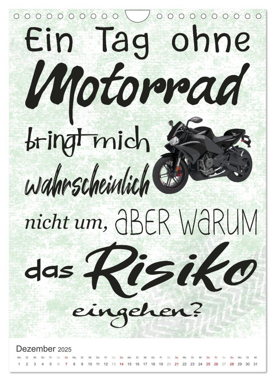 Bild: 9783435923823 | Coole Biker-Sprüche (Wandkalender 2025 DIN A4 hoch), CALVENDO...