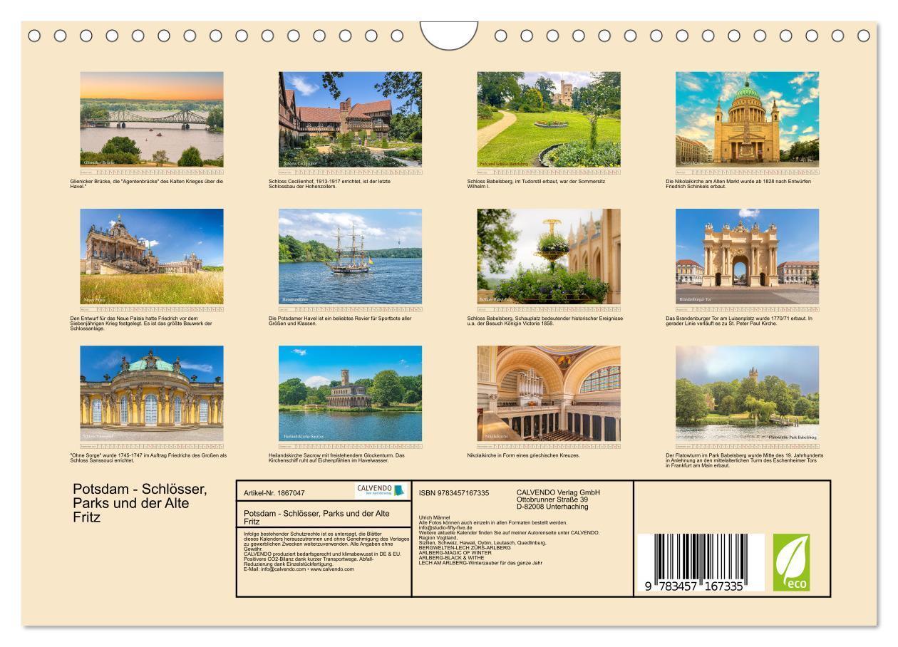 Bild: 9783457167335 | Potsdam - Schlösser, Parks und der Alte Fritz (Wandkalender 2025...