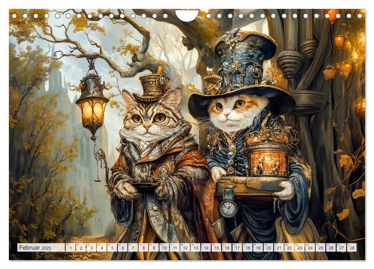 Bild: 9783457217801 | Magische Wesen im Zauberland - Fantasie-Tiere im Steampunk-Kalender...