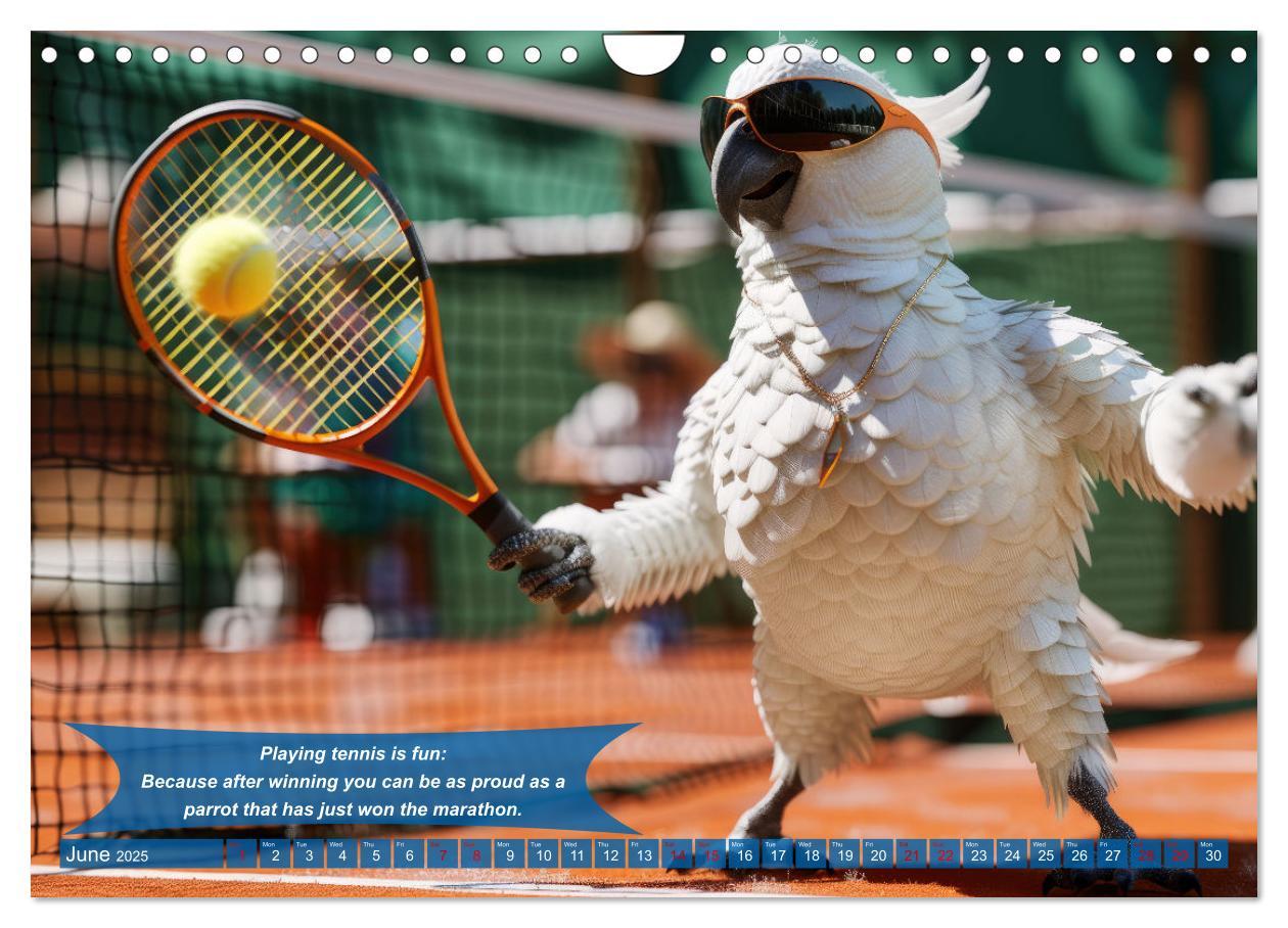 Bild: 9781325989416 | Funny animals as tennis players (Wall Calendar 2025 DIN A4...