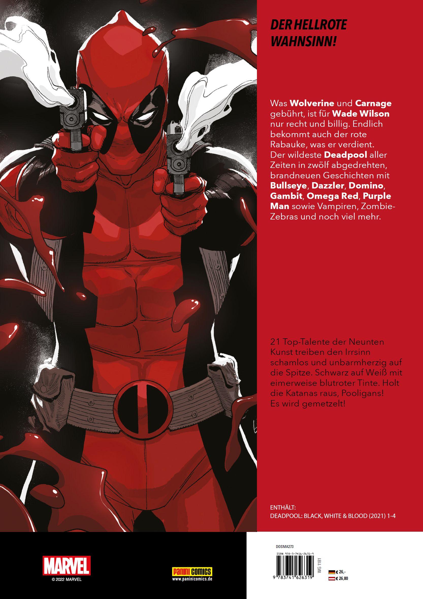 Rückseite: 9783741626319 | Deadpool: Schwarz, Weiß &amp; Blut | Ed Brisson (u. a.) | Buch | 136 S.