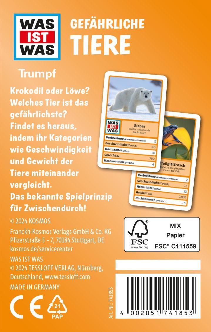 Bild: 4002051741853 | WAS IST WAS Trumpf: Gefährliche Tiere | Spiel | Spiel | 741853 | 2024