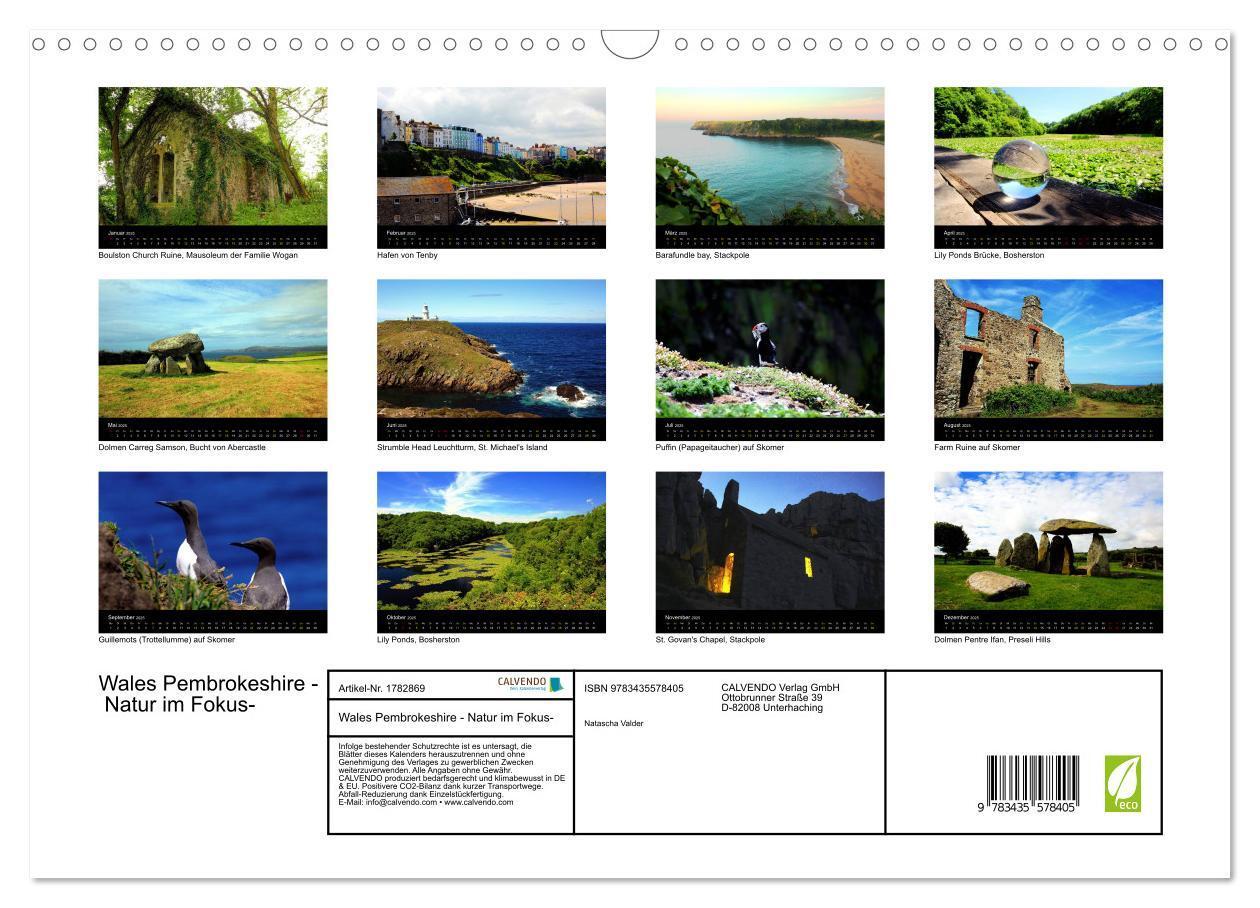 Bild: 9783435578405 | Wales Pembrokeshire - Natur im Fokus- (Wandkalender 2025 DIN A3...