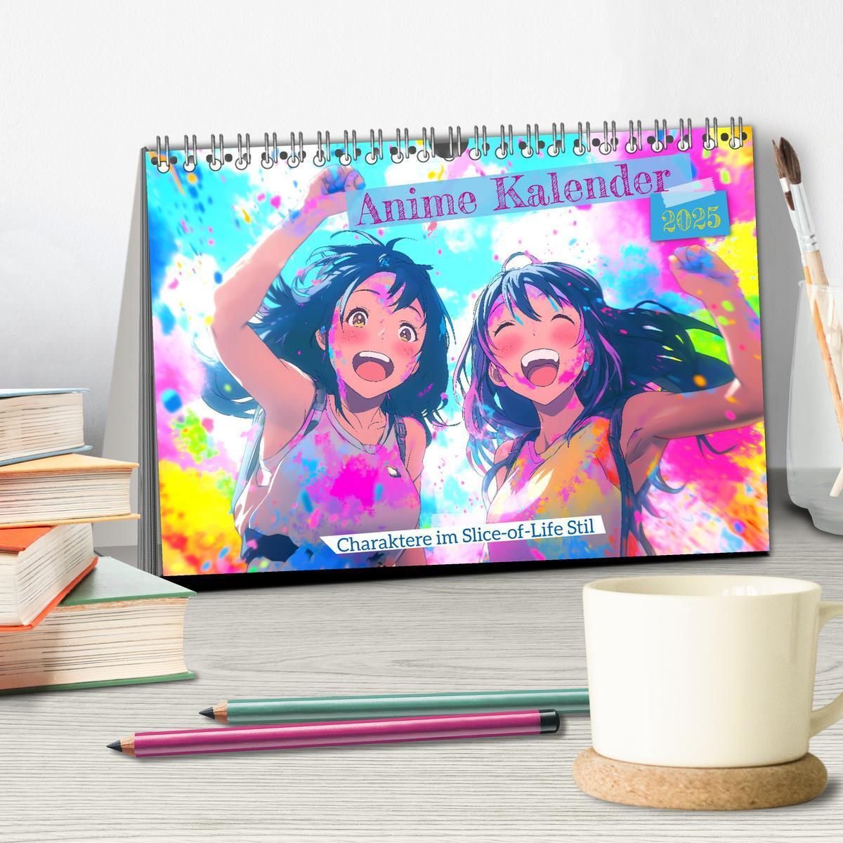 Bild: 9783457206300 | Anime Kalender ¿ Charaktere im Slice-of-Life Stil (Tischkalender...