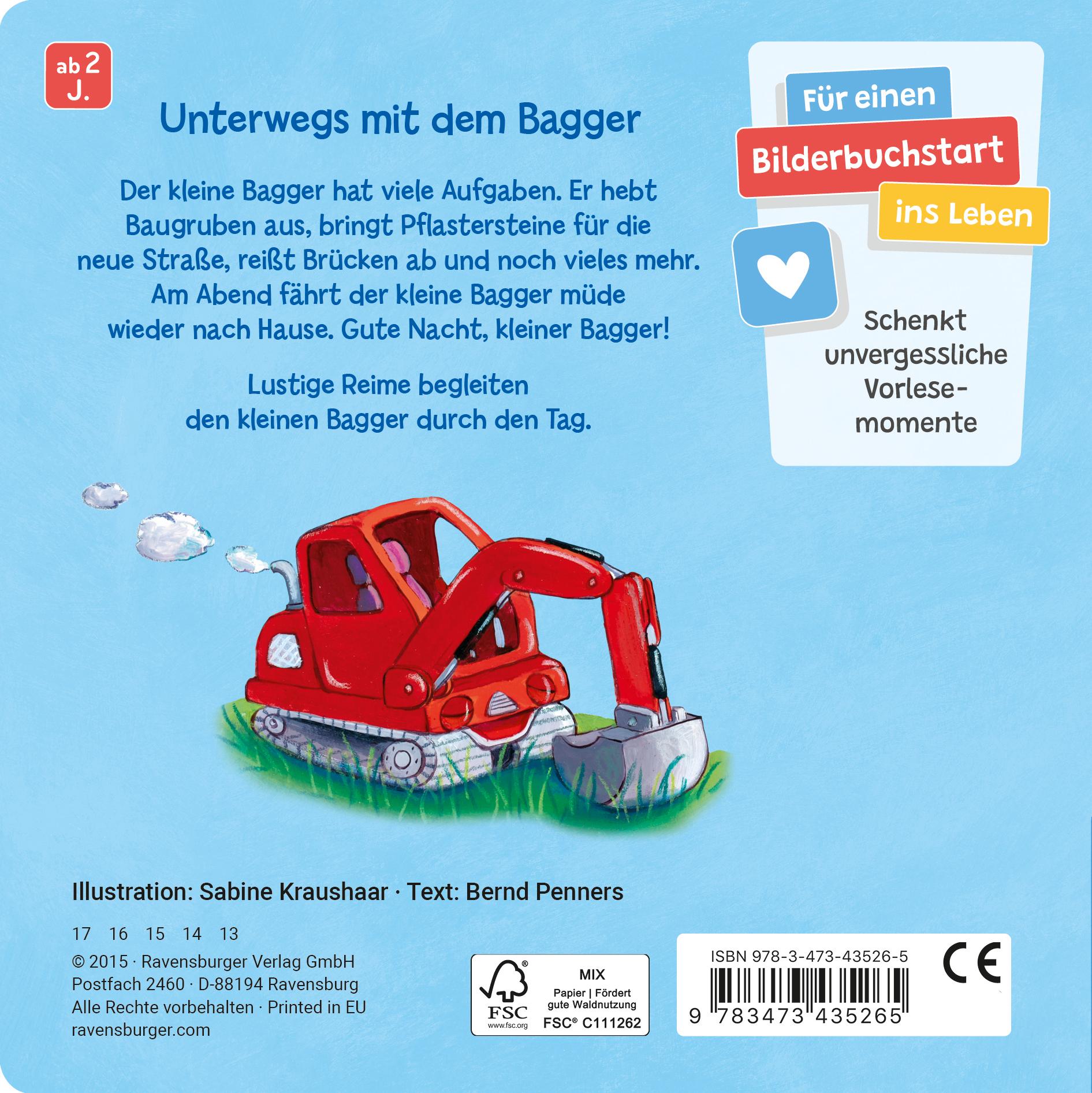 Rückseite: 9783473435265 | Was machst du, kleiner Bagger? | Bernd Penners | Buch | 16 S. | 2015