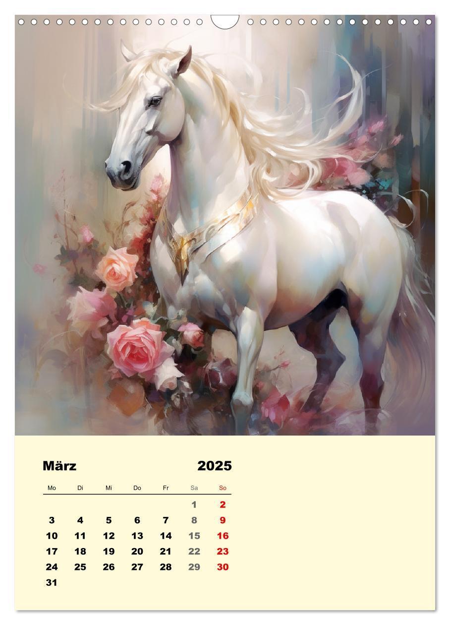 Bild: 9783435870998 | Pferde im romantischen Barockstil (Wandkalender 2025 DIN A3 hoch),...