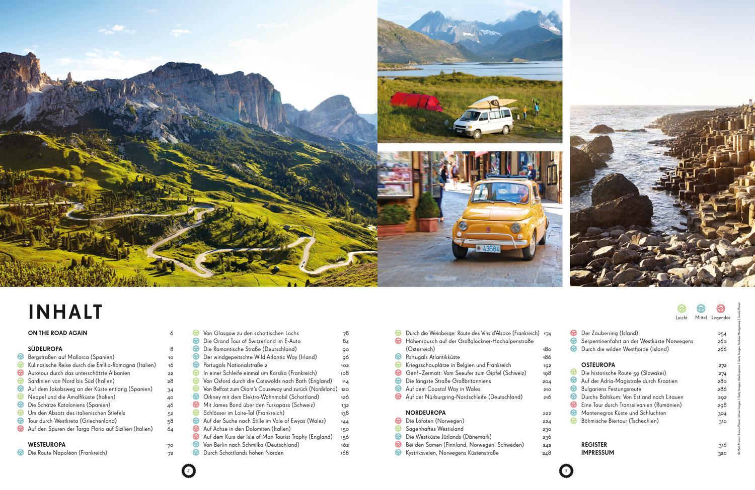 Bild: 9783575010070 | Lonely Planet Bildband Legendäre Roadtrips in Europa | Buch | 320 S.