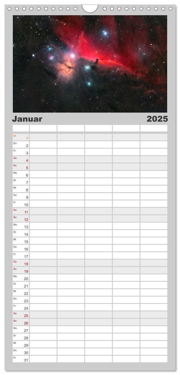 Bild: 9783457195246 | Familienplaner 2025 - Deep Sky Kalender mit 5 Spalten...