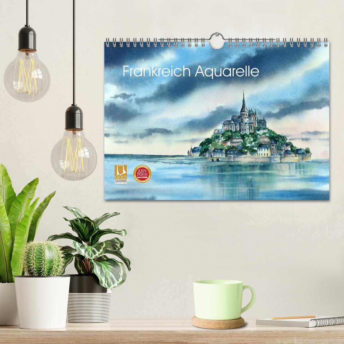 Bild: 9783435421367 | Frankreich Aquarelle (Wandkalender 2025 DIN A4 quer), CALVENDO...