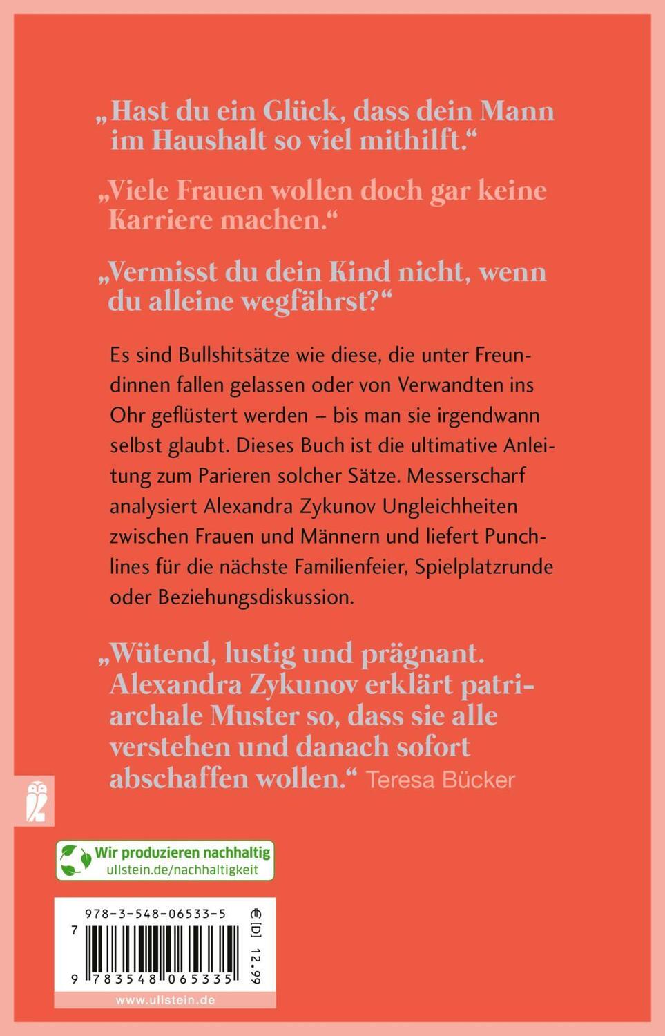 Rückseite: 9783548065335 | "Wir sind doch alle längst gleichberechtigt!" | Alexandra Zykunov