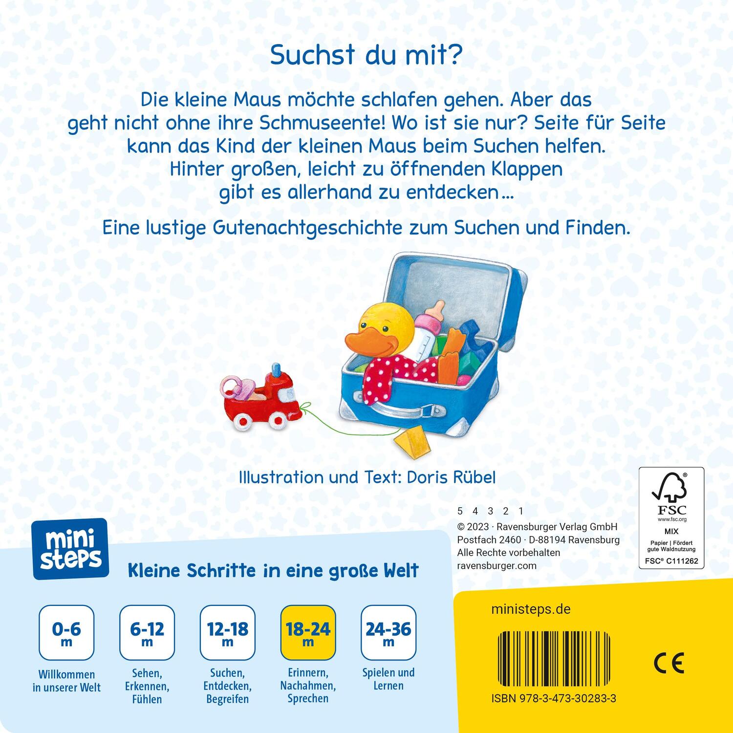 Rückseite: 9783473302833 | ministeps: Kleine Ente, wo bist du? | Buch | ministeps Bücher | 16 S.