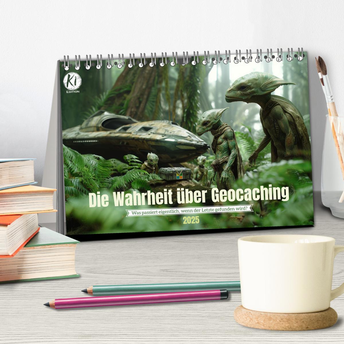 Bild: 9783435429028 | Die Wahrheit über Geocaching (Tischkalender 2025 DIN A5 quer),...