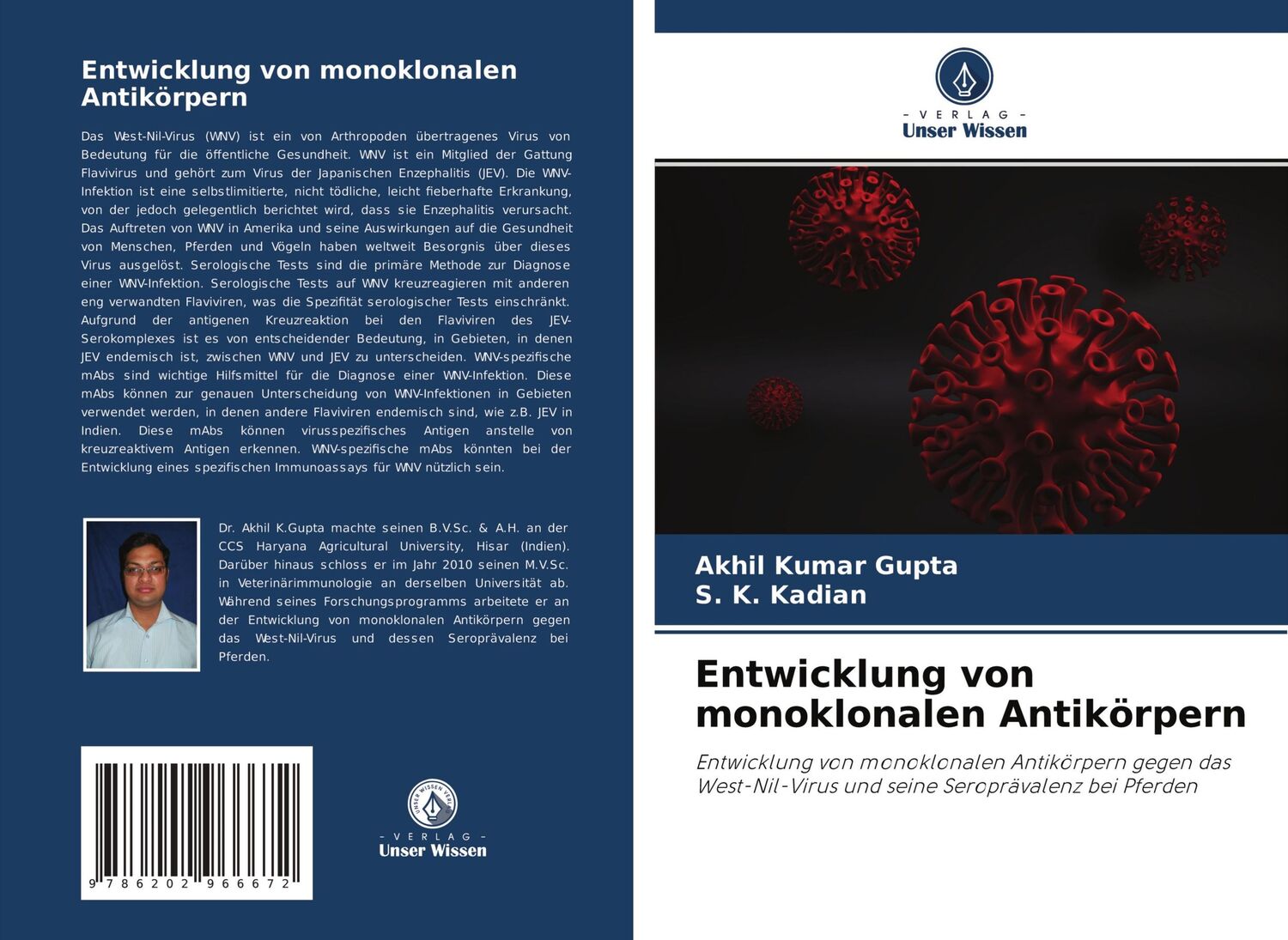 Cover: 9786202966672 | Entwicklung von monoklonalen Antikörpern | Akhil Kumar Gupta (u. a.)