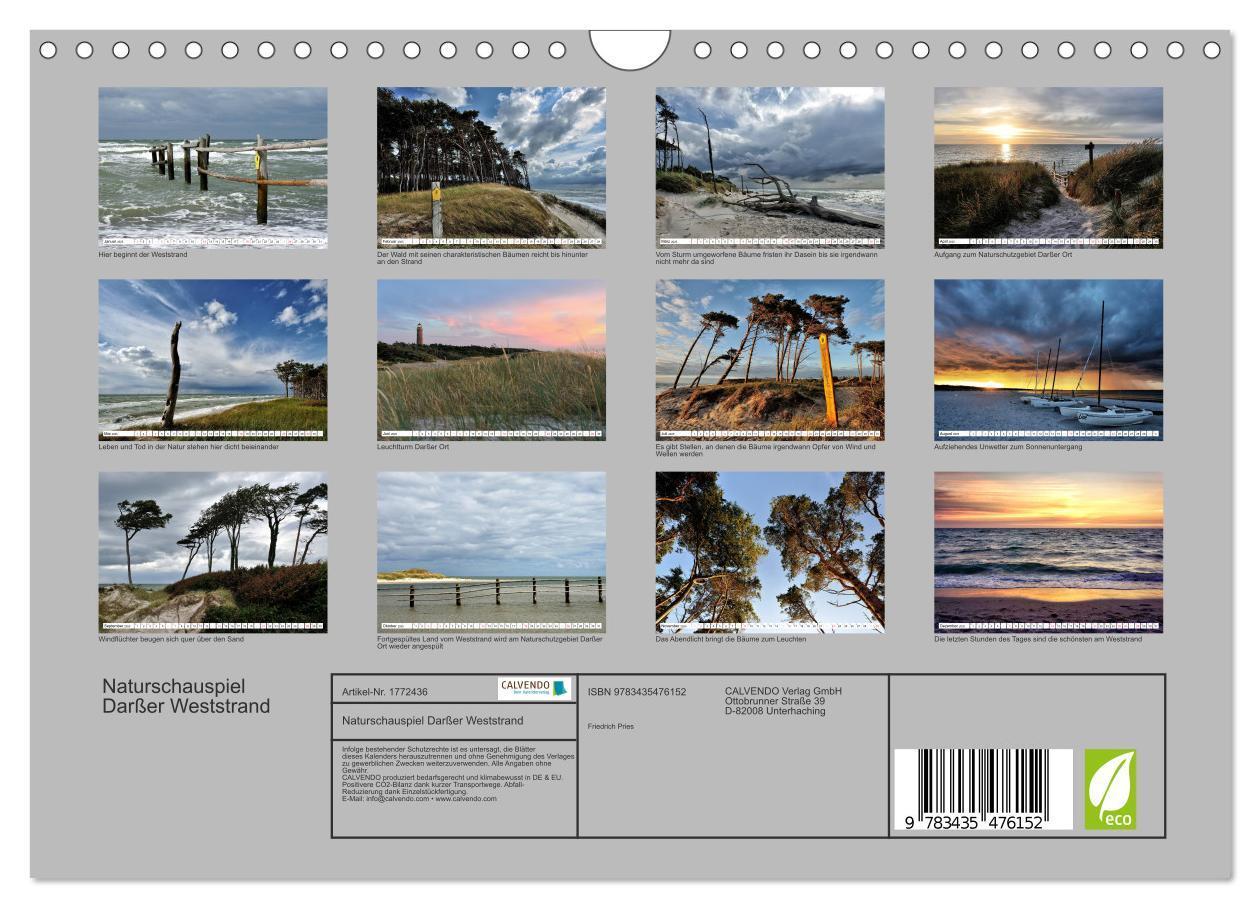 Bild: 9783435476152 | Naturschauspiel Darßer Weststrand (Wandkalender 2025 DIN A4 quer),...