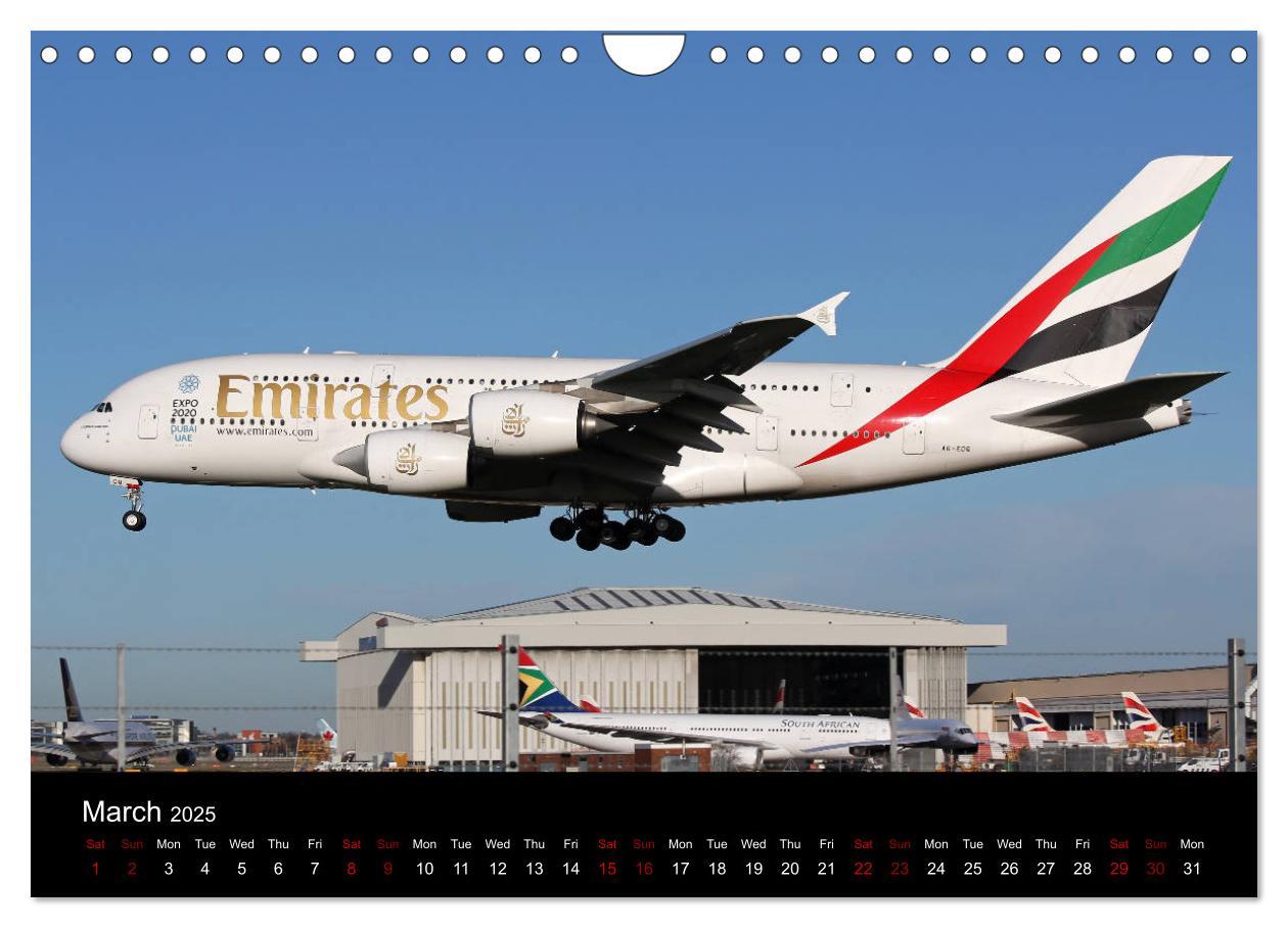 Bild: 9781325946662 | A380 SuperJumbo (Wall Calendar 2025 DIN A4 landscape), CALVENDO 12...