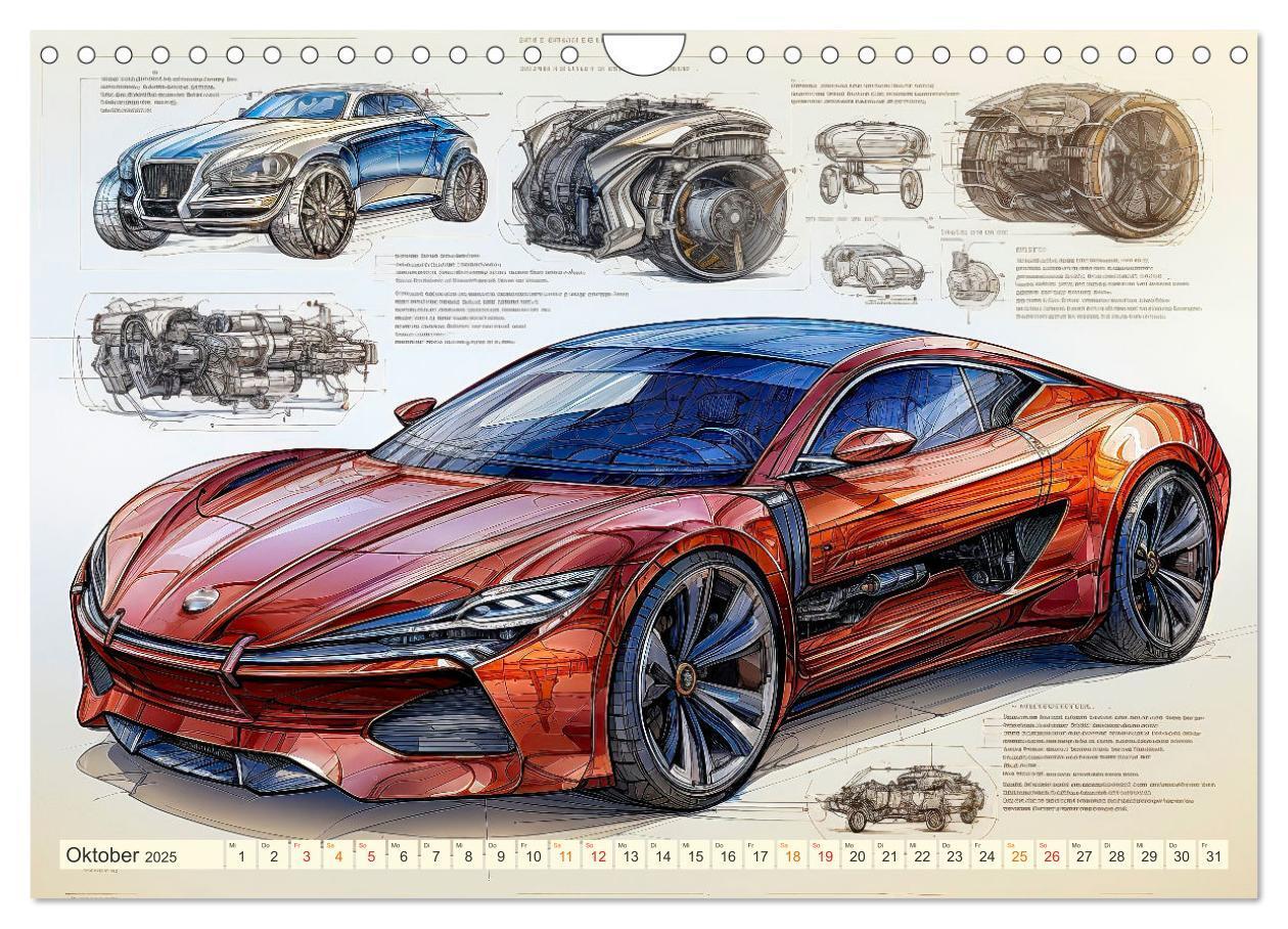 Bild: 9783383852657 | Blickpunkt Auto Design Zukunft (Wandkalender 2025 DIN A4 quer),...