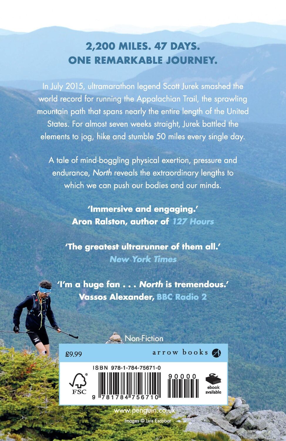 Rückseite: 9781784756710 | North: Finding My Way While Running the Appalachian Trail | Jurek