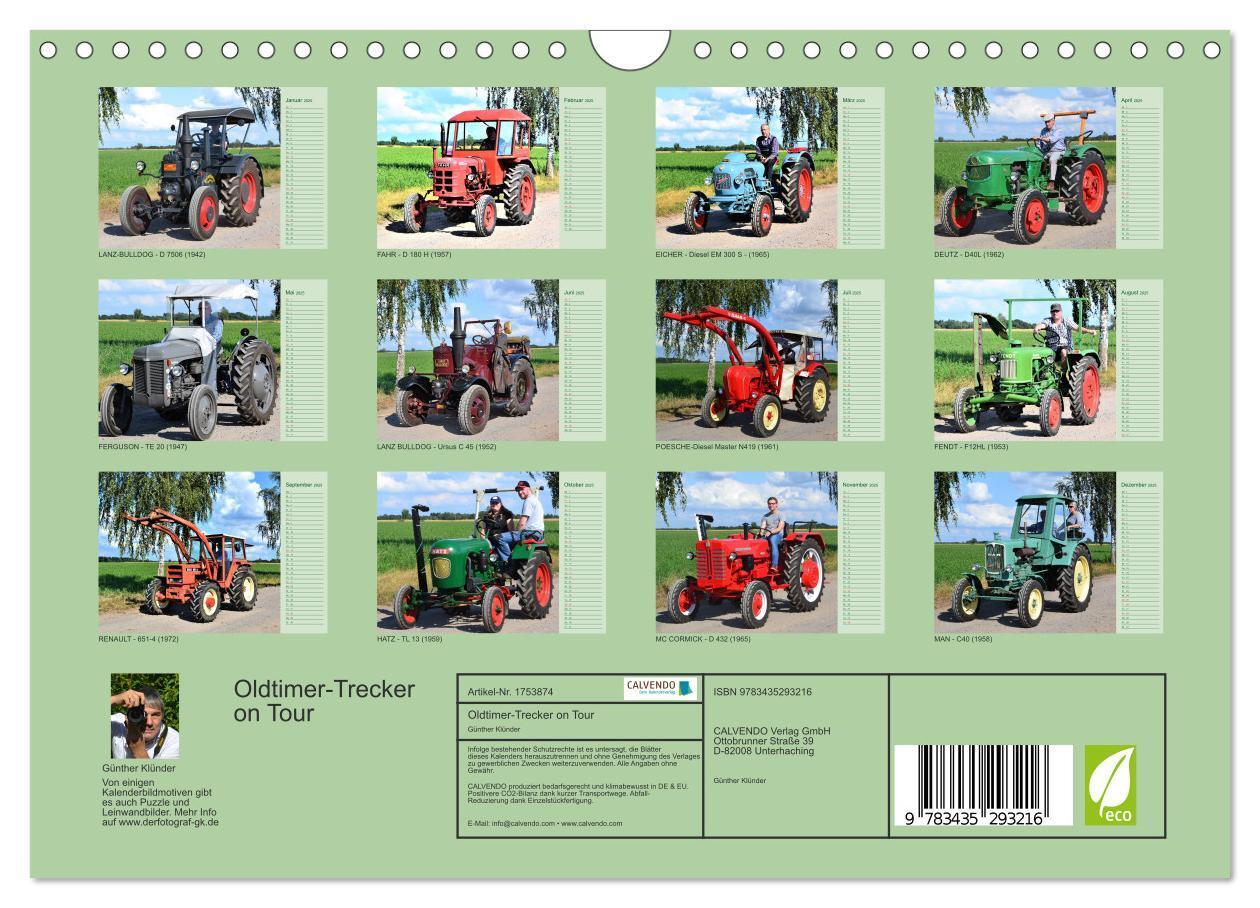 Bild: 9783435293216 | Oldtimer-Trecker on Tour (Wandkalender 2025 DIN A4 quer), CALVENDO...