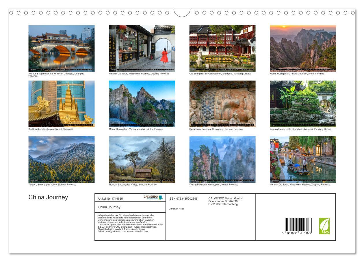 Bild: 9783435202348 | China Journey (Wandkalender 2025 DIN A3 quer), CALVENDO Monatskalender