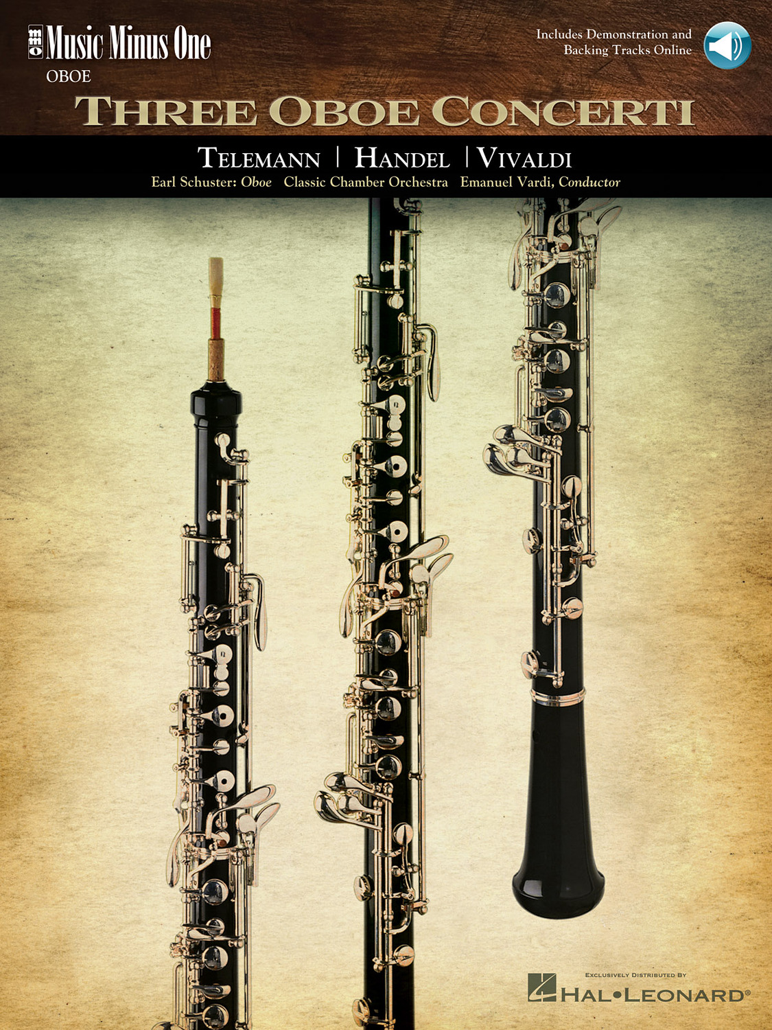 Cover: 884088188900 | Three Oboe Concerti | Teleman Handel Vivaldi | Music Minus One | 2006