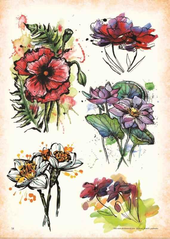 Bild: 9783946386445 | Watercolor - Premium Style | Tattoo Vorlagen Buch | Buch | Deutsch