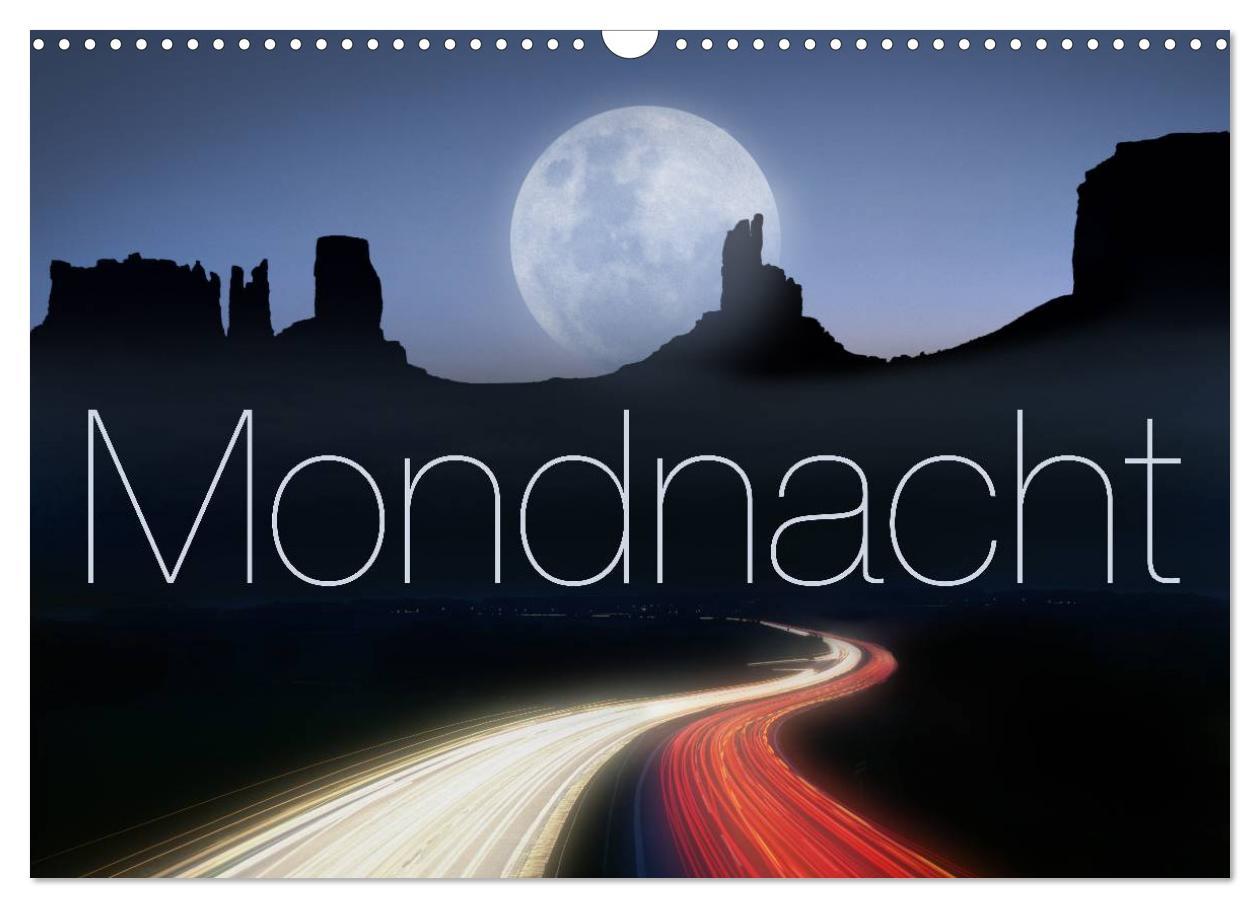 Cover: 9783435645107 | Mondnacht (Wandkalender 2025 DIN A3 quer), CALVENDO Monatskalender