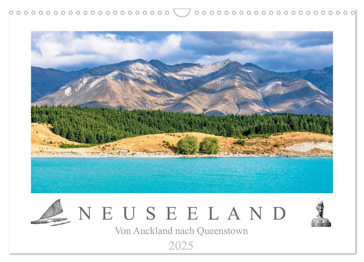 Cover: 9783435238088 | Neuseeland - Von Auckland nach Queenstown (Wandkalender 2025 DIN A3...