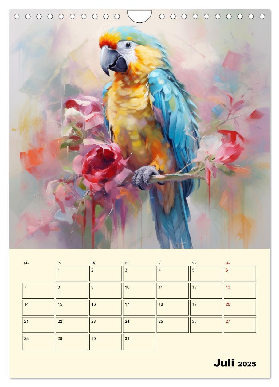 Bild: 9783435864904 | Bunte Vögel. Bezaubernde Papageien-Aquarelle (Wandkalender 2025 DIN...