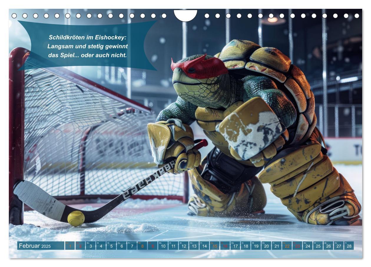 Bild: 9783457160633 | Der tierisch lustige Eishockey Kalender (Wandkalender 2025 DIN A4...