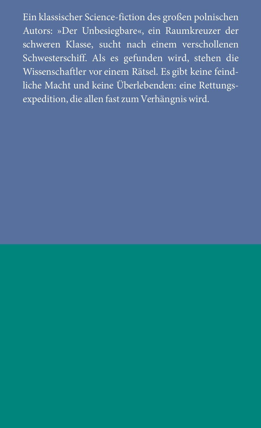 Rückseite: 9783518389591 | Der Unbesiegbare | Utopischer Roman | Stanislaw Lem | Taschenbuch