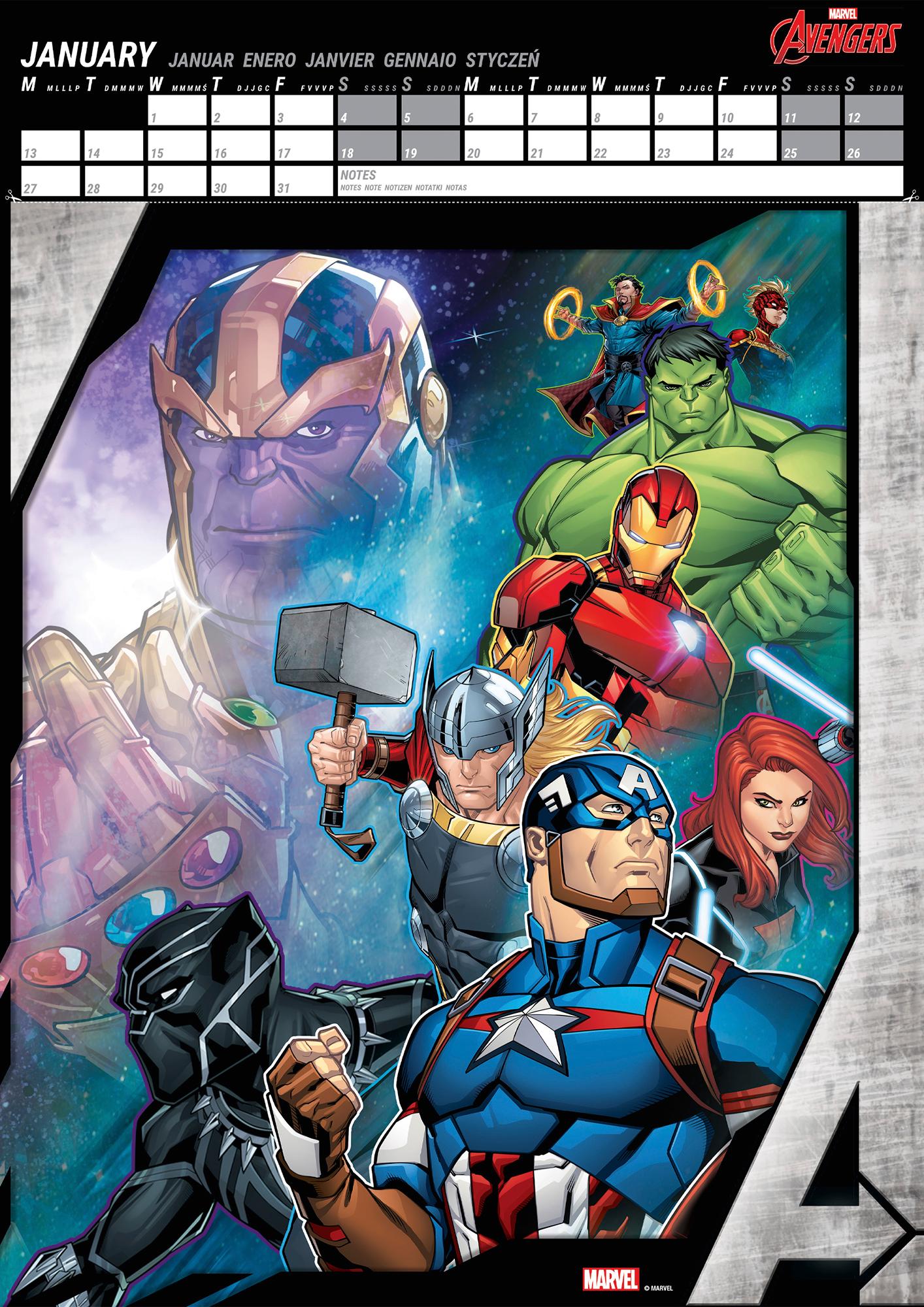 Bild: 9781804231807 | Avengers 2025 Wandkalender 30 x 42 cm | Kalender | 28 S. | Deutsch