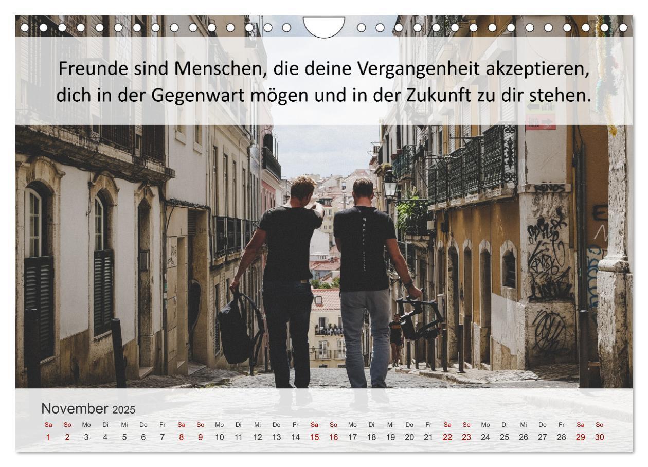 Bild: 9783435020768 | Motivationssprüche Freundschaft (Wandkalender 2025 DIN A4 quer),...