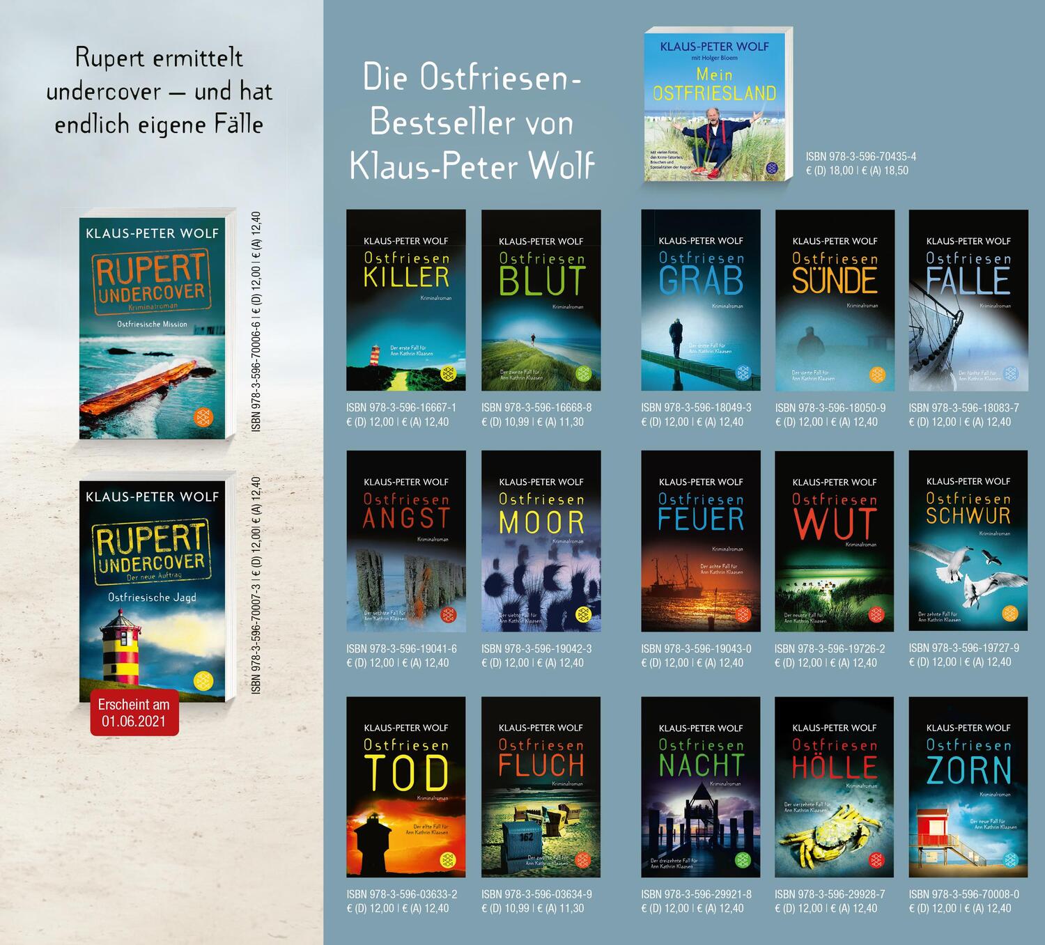 Bild: 9783596700080 | Ostfriesenzorn | Der neue Fall für Ann Kathrin Klaasen | Wolf | Buch