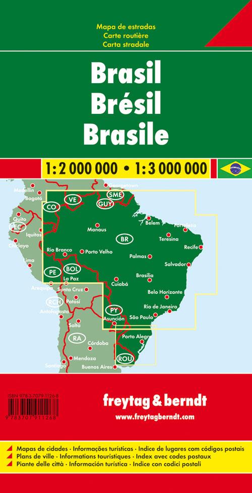 Rückseite: 9783707911268 | Brasilien 1 : 2 000 000 / 1 : 3 000 000 | (Land-)Karte | Deutsch