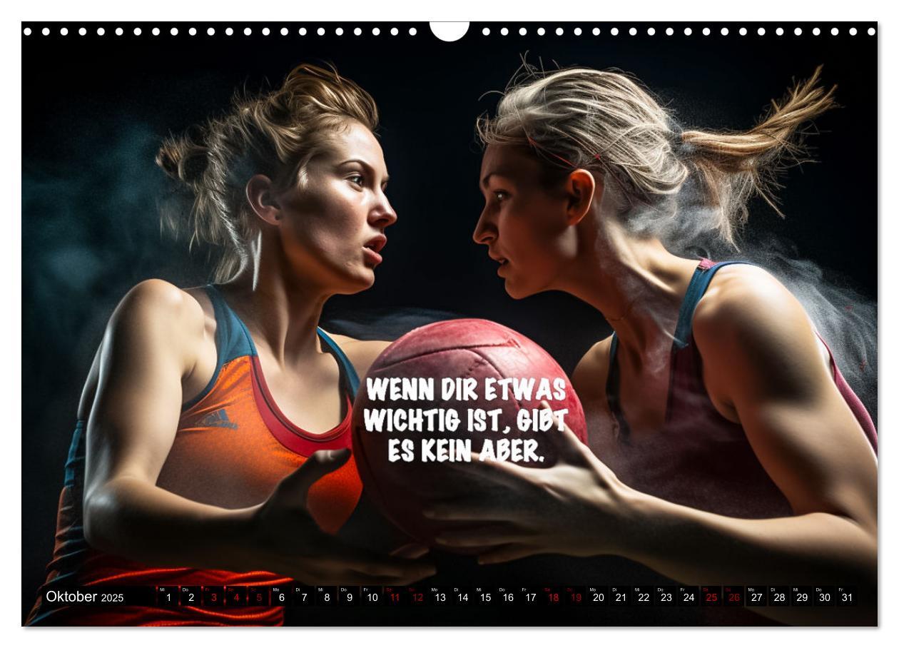 Bild: 9783383904622 | Motivation und Handball (Wandkalender 2025 DIN A3 quer), CALVENDO...