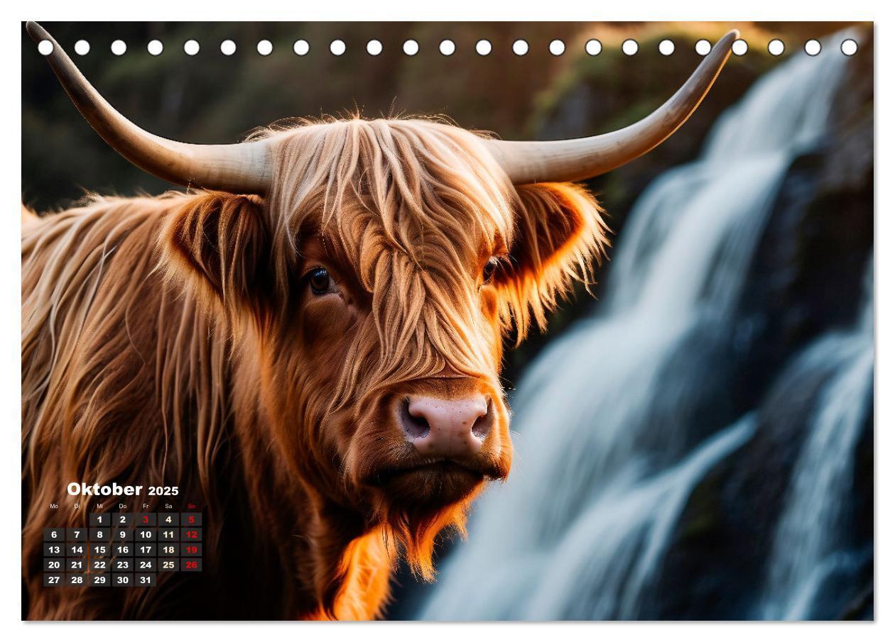 Bild: 9783383841309 | Highland Kühe (Tischkalender 2025 DIN A5 quer), CALVENDO...