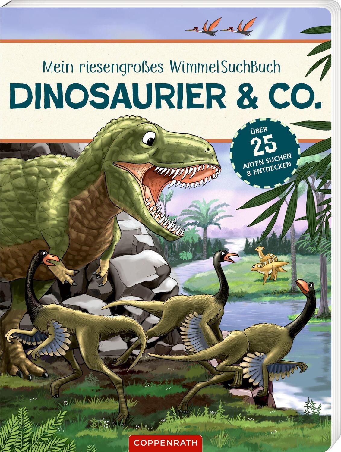 Cover: 9783649671701 | Mein riesengroßes Wimmel-Such-Buch: Dinosaurier &amp; Co. | Antje Flad