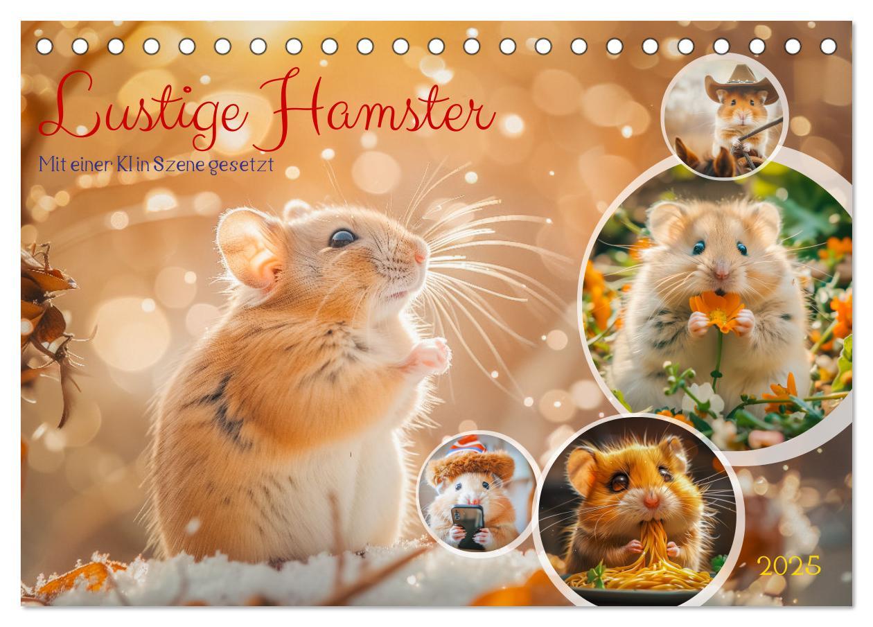 Cover: 9783435084876 | Lustige Hamster (Tischkalender 2025 DIN A5 quer), CALVENDO...